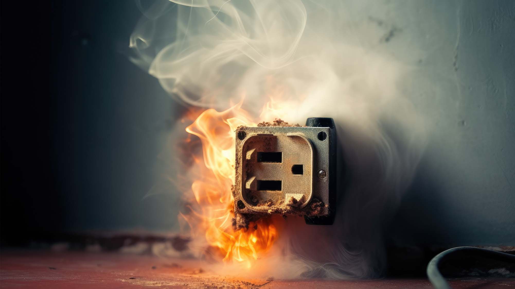 Defective Wall Outlet on Fire - vehicle accident lawyer in Sugar Land Texas