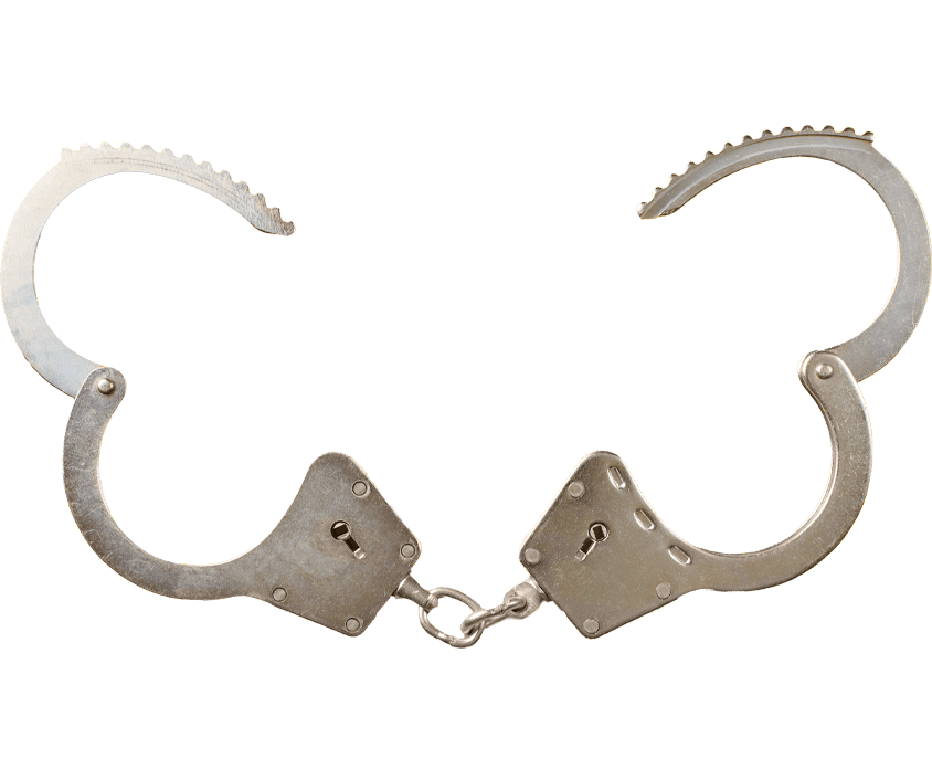open handcuffs in criminal defense case